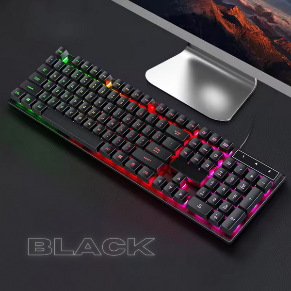 RGB Gaming Keyboard 100% Full Size - Black/White | BRAND NEW