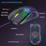 High-end Wired Gaming Mouse - Multicolour RGB Backlit | BRAND NEW/Black